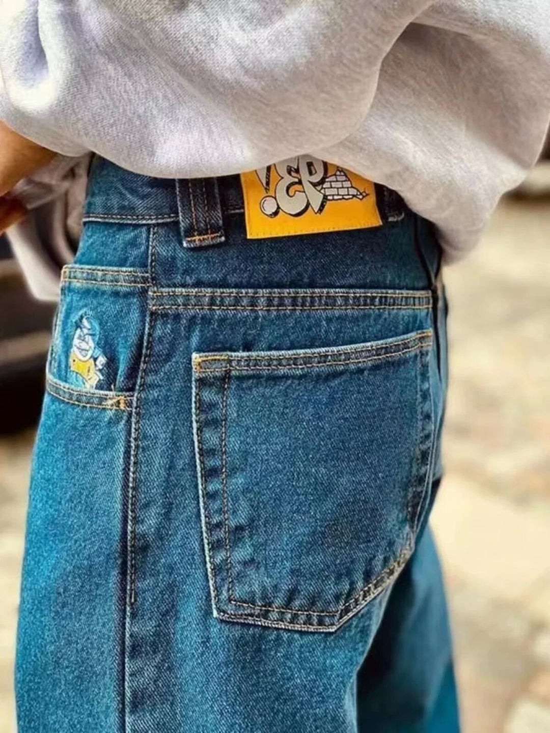 Y2K Big-Boy Baggy Jeans / Loose Denim Shorts-HighTouch