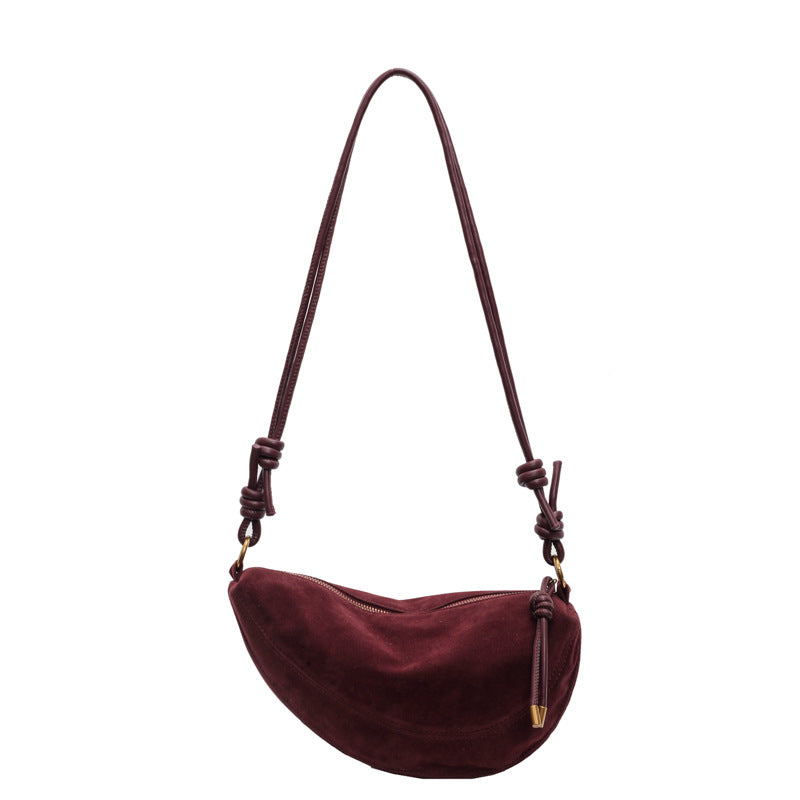 Cross-border high-end quality handbag, women's large-capacity 2024 new autumn and winter niche design, retro crossbody bag, dumpling bag-HighTouch