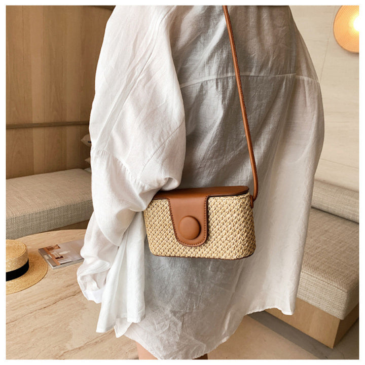 Woven Crossbody Beach Bag – Stylish Summer Shoulder Purse for Women-HighTouch