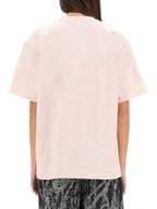 Striped Halter Backless Tee – Sweet Diamond & Heart Embroidery-HighTouch