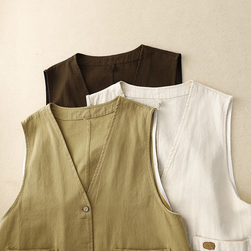 Margo| Relaxed Button Vest