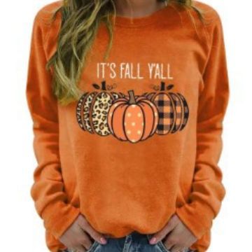 Women’s Halloween Pumpkin Print Sweater