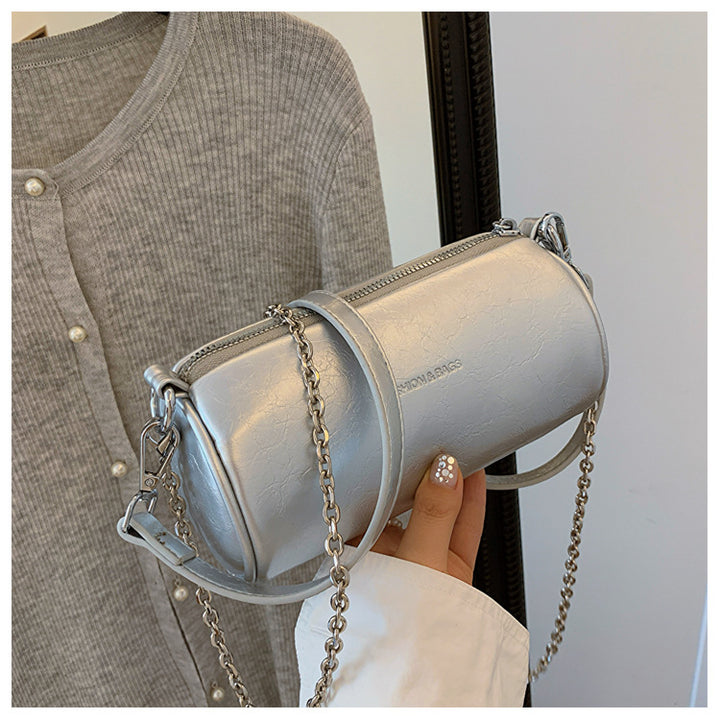 Cylindrical Pillow Crossbody – Chic Retro Barrel Bag, Lightweight & Stylish-HighTouch