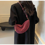 Cross-border high-end quality handbag, women's large-capacity 2024 new autumn and winter niche design, retro crossbody bag, dumpling bag-HighTouch