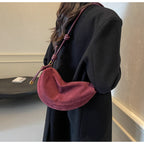 Cross-border high-end quality handbag, women's large-capacity 2024 new autumn and winter niche design, retro crossbody bag, dumpling bag-HighTouch