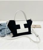 Canvas Bag Large-Capacity Commuting Fashionable and Versatile Handbag-HighTouch