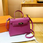 Lock Kelly-Style Shoulder & Crossbody Bag – Elegant, High-End Versatile Design-HighTouch
