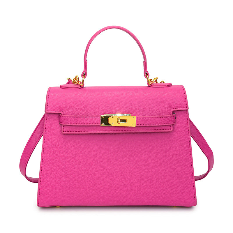 Lock Kelly-Style Shoulder & Crossbody Bag – Elegant, High-End Versatile Design-HighTouch