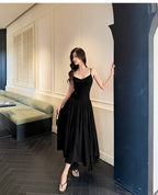 Cross-border Summer halter dress Halter Pleated A-Line Maxi Dress-HighTouch