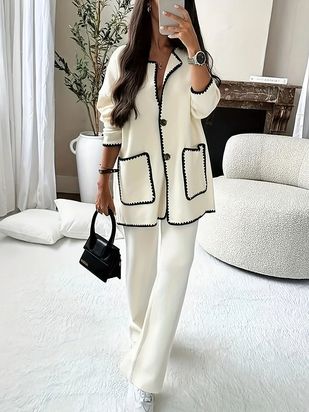 Relaxed Solid-Colour Layer – Effortlessly Chic Spring/Summer Outerwear-HighTouch