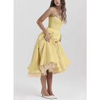 Suspender V-Neck Maxi Dress – Flowy Fluffy Skirt, Elegant Sleeveless Silhouette-HighTouch