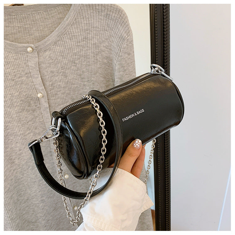 Cylindrical Pillow Crossbody – Chic Retro Barrel Bag, Lightweight & Stylish-HighTouch