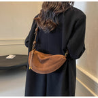 Cross-border high-end quality handbag, women's large-capacity 2024 new autumn and winter niche design, retro crossbody bag, dumpling bag-HighTouch