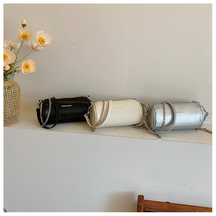 Cylindrical Pillow Crossbody – Chic Retro Barrel Bag, Lightweight & Stylish-HighTouch