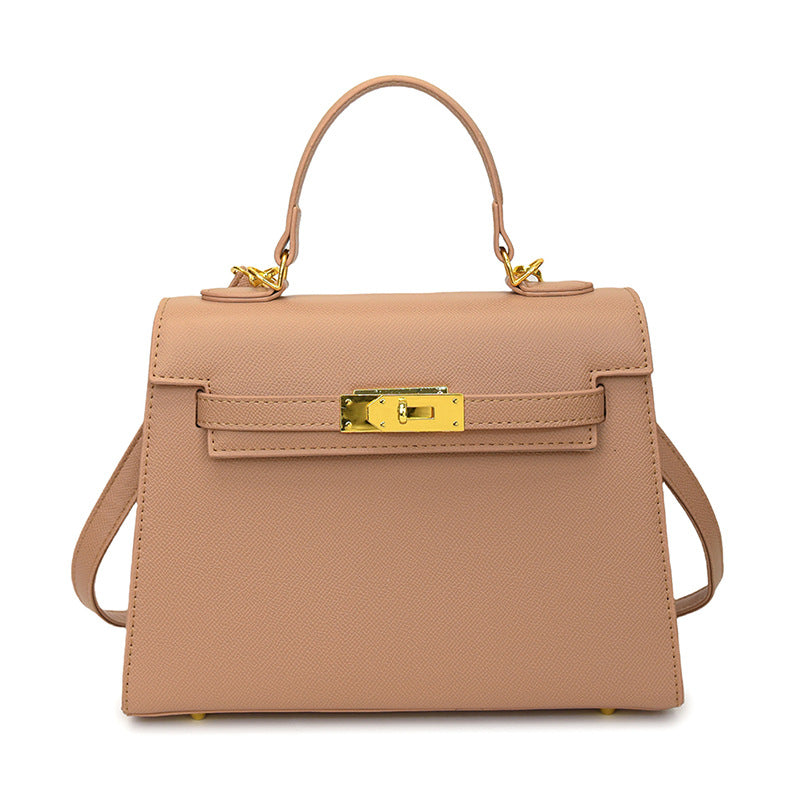 Lock Kelly-Style Shoulder & Crossbody Bag – Elegant, High-End Versatile Design-HighTouch