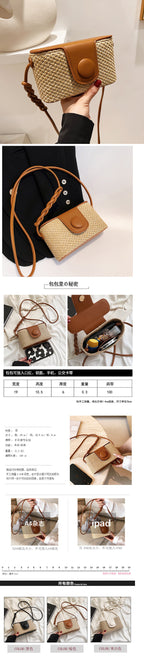Woven Crossbody Beach Bag – Stylish Summer Shoulder Purse for Women-HighTouch