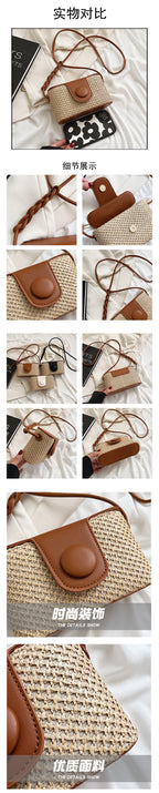 Woven Crossbody Beach Bag – Stylish Summer Shoulder Purse for Women-HighTouch