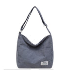 Cross-border corduroy fabric bag women Corduroy Shoulder – Large-Capacity-HighTouch