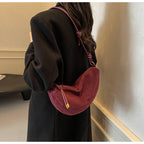 Cross-border high-end quality handbag, women's large-capacity 2024 new autumn and winter niche design, retro crossbody bag, dumpling bag-HighTouch