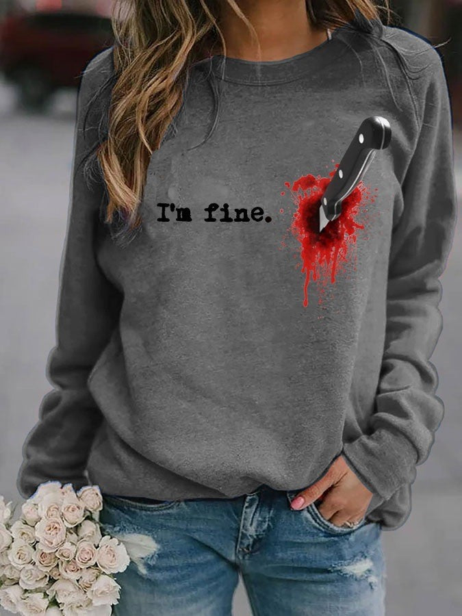 Women’s Halloween Pumpkin Print Sweater