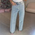 Light Blue High-Waisted Straight-Leg Jeans – Vintage Wash Comfort-HighTouch