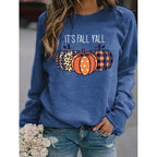 Women’s Halloween Pumpkin Print Sweater-HighTouch