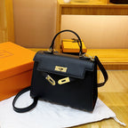 Lock Kelly-Style Shoulder & Crossbody Bag – Elegant, High-End Versatile Design-HighTouch