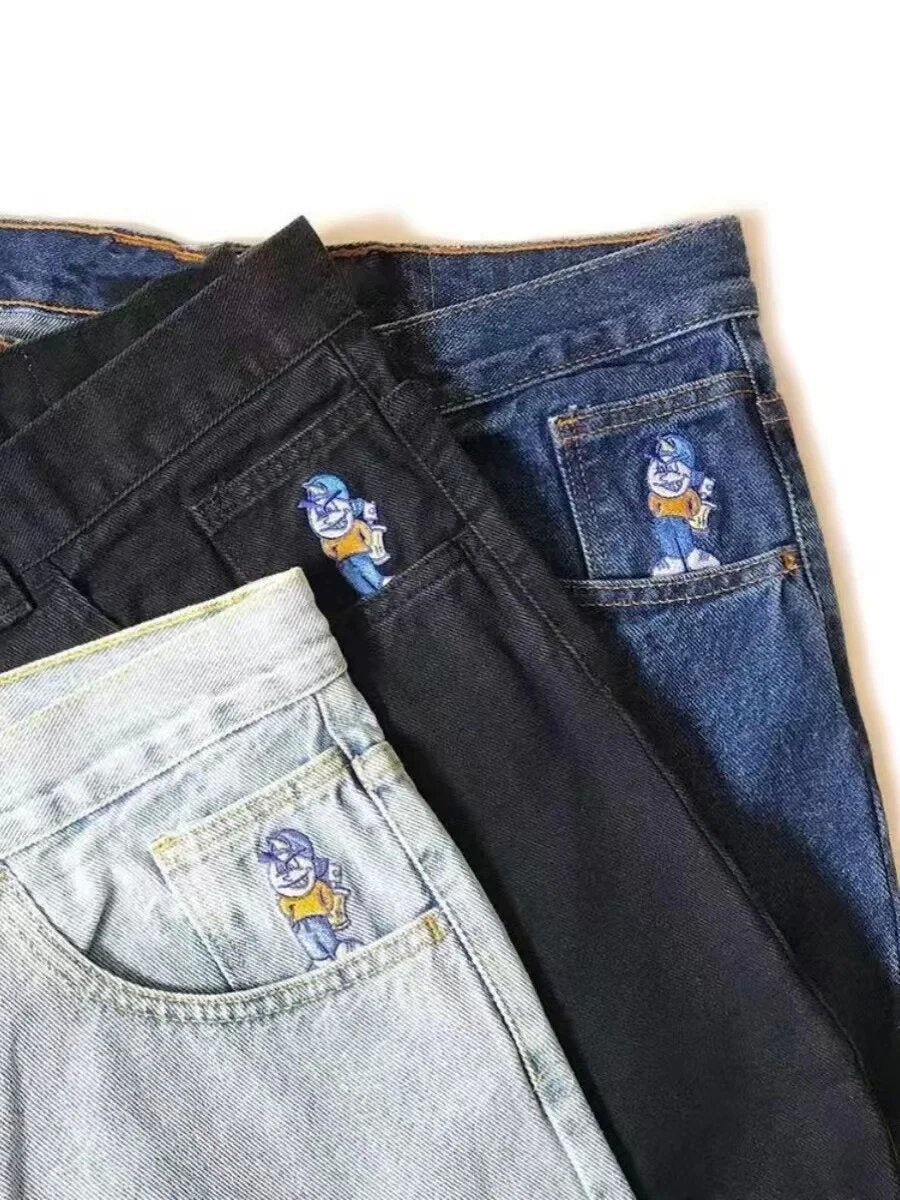 Y2K Big-Boy Baggy Jeans / Loose Denim Shorts-HighTouch