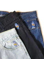 Y2K Big-Boy Baggy Jeans / Loose Denim Shorts-HighTouch