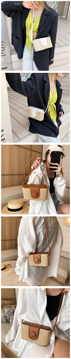 Woven Crossbody Beach Bag – Stylish Summer Shoulder Purse for Women-HighTouch