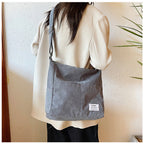 Cross-border corduroy fabric bag women Corduroy Shoulder – Large-Capacity-HighTouch
