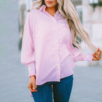 Skye | Women's Striped Oversized Button-Down Shirt Long Sleeve