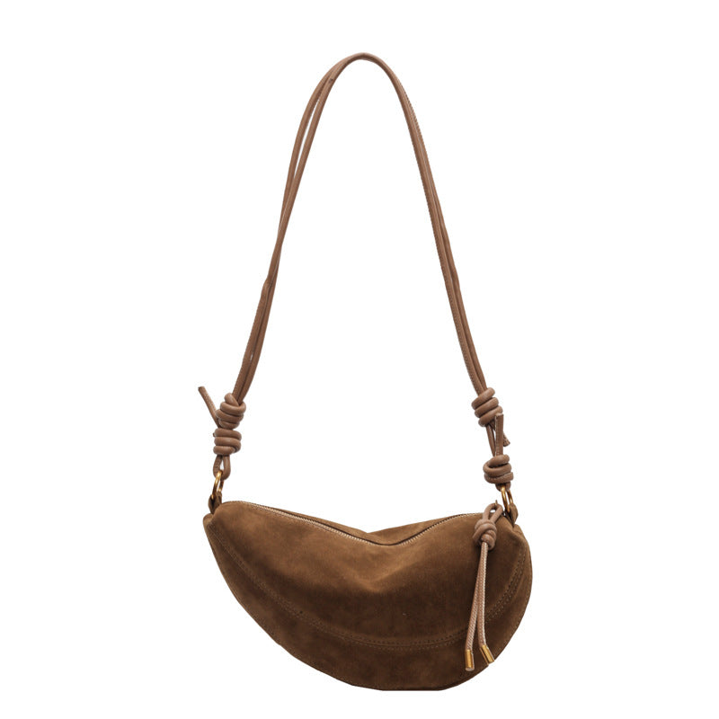 Cross-border high-end quality handbag, women's large-capacity 2024 new autumn and winter niche design, retro crossbody bag, dumpling bag-HighTouch