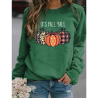 Women’s Halloween Pumpkin Print Sweater-HighTouch