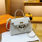 Lock Kelly-Style Shoulder & Crossbody Bag – Elegant, High-End Versatile Design-HighTouch