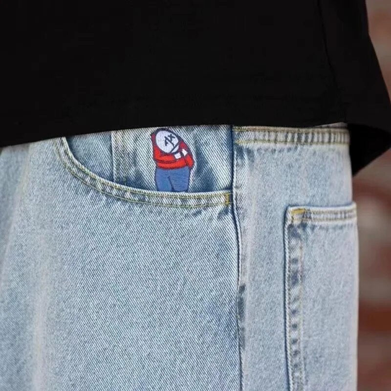 Y2K Big-Boy Baggy Jeans / Loose Denim Shorts-HighTouch