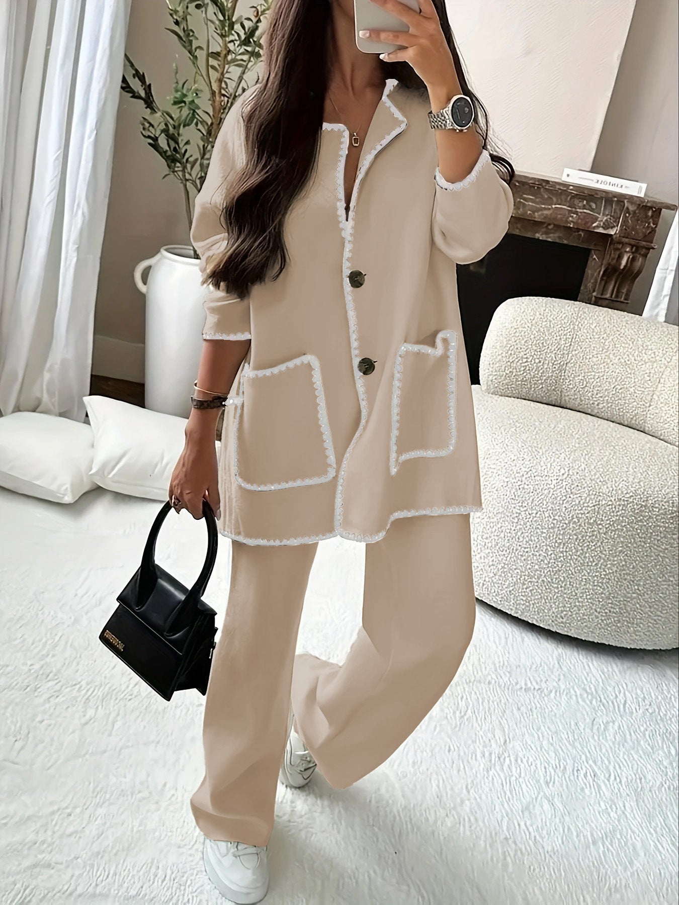 Relaxed Solid-Colour Layer – Effortlessly Chic Spring/Summer Outerwear-HighTouch