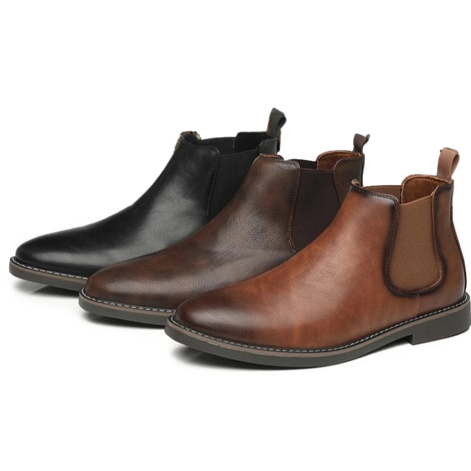 Men's Leather Chelsea Boots Ankle Dress Boots
