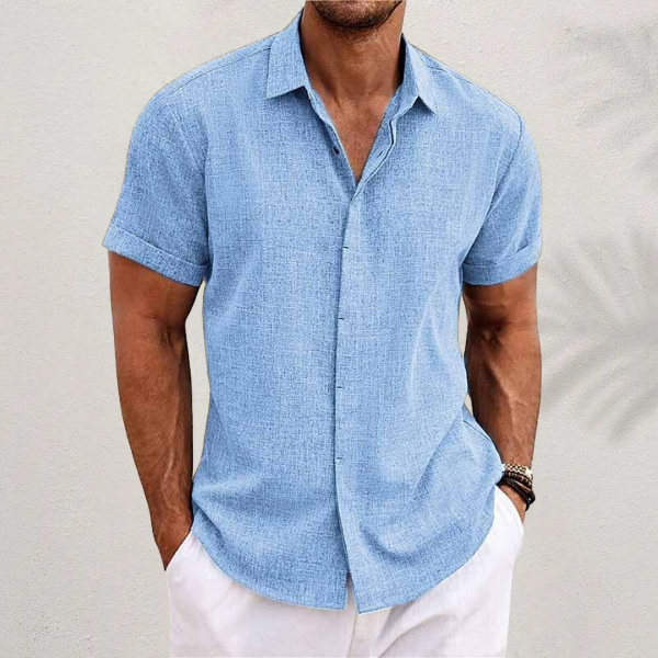 Men's Formal Linen Shirt - Smart Casual Breathable Button-Down