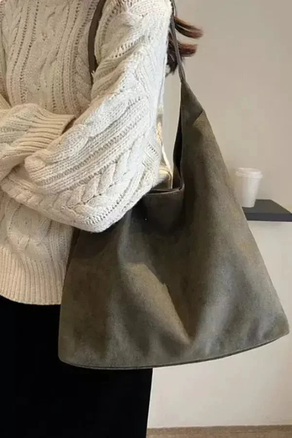 Clarice Hobo Bag - Suede Spacious Multipurpose Carry