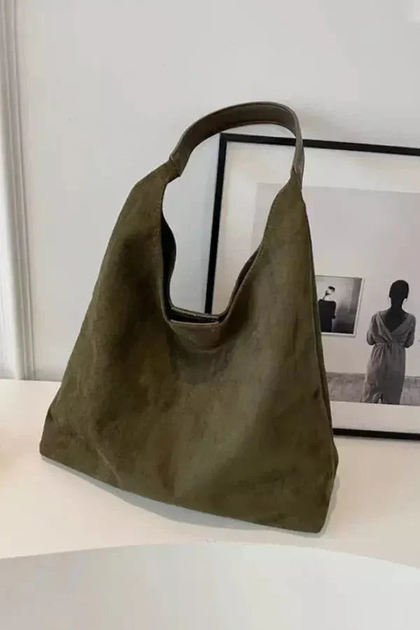 Clarice Hobo Bag - Suede Spacious Multipurpose Carry