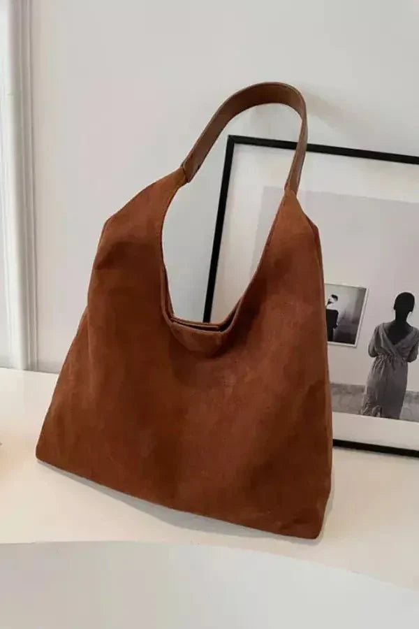 Clarice Hobo Bag - Suede Spacious Multipurpose Carry