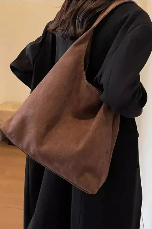 Clarice Hobo Bag - Suede Spacious Multipurpose Carry