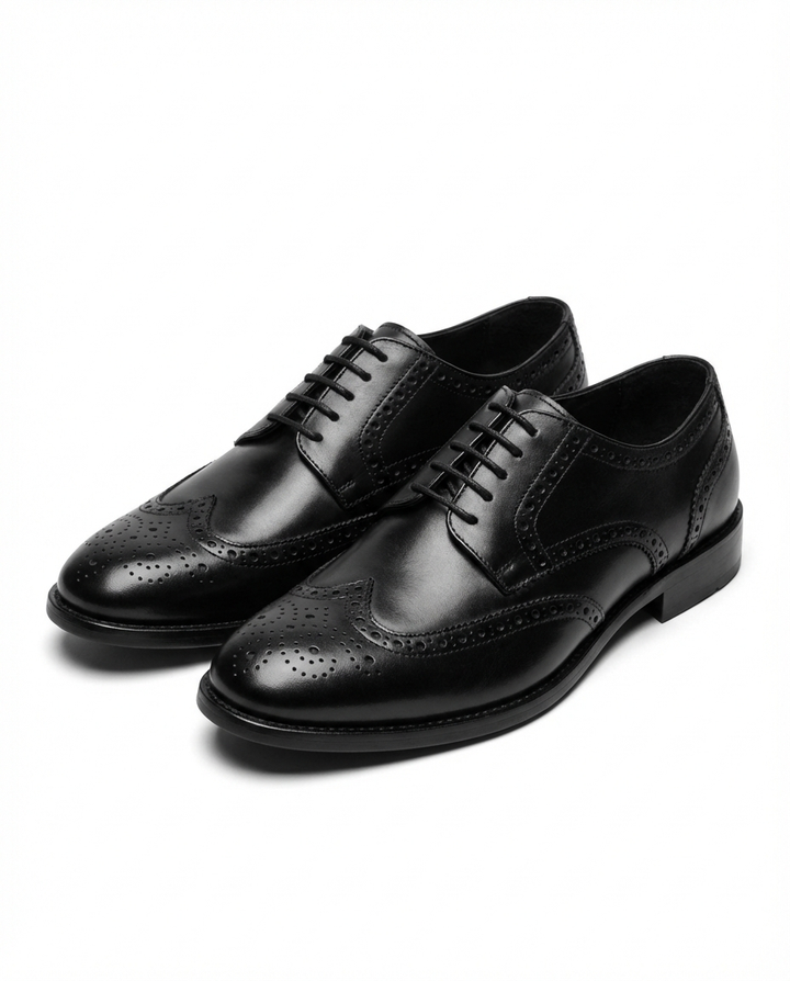 Men's Leather Brogue Shoes – Classic Smart Style