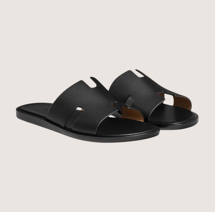 Orthopedic Leather Sandals Men | Arch Support Open-Toe Slides