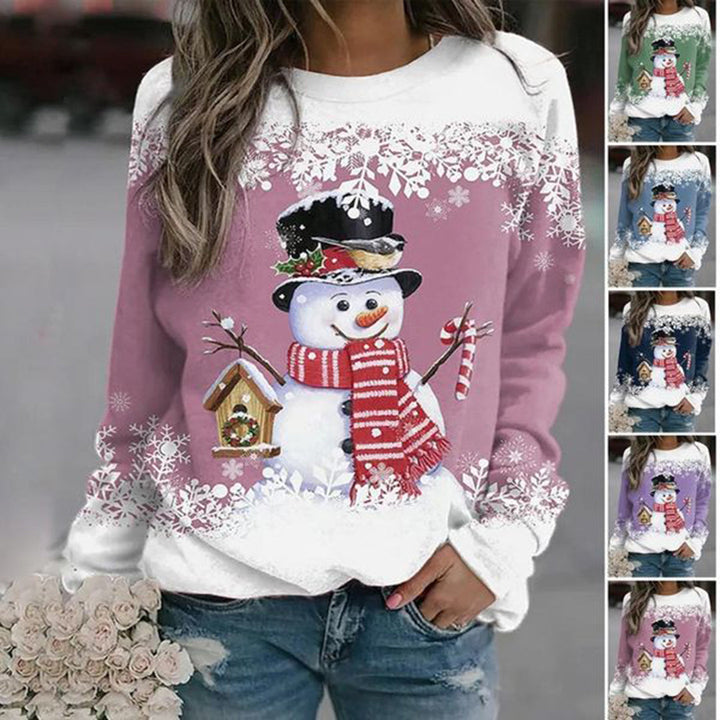 Women's Snowman Christmas Knit Sweater in a Regular Fit