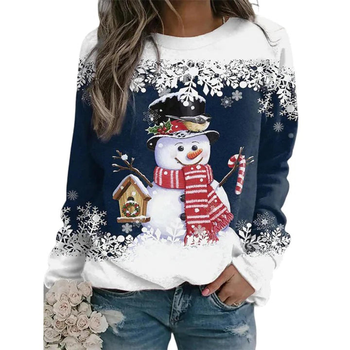 Women's Snowman Christmas Knit Sweater in a Regular Fit