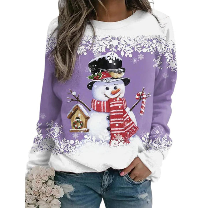 Women's Snowman Christmas Knit Sweater in a Regular Fit