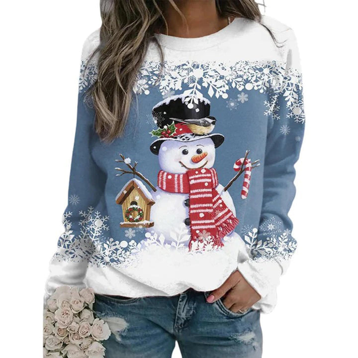 Women's Snowman Christmas Knit Sweater in a Regular Fit