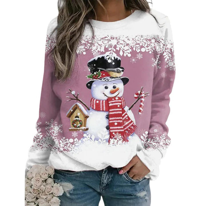 Women's Snowman Christmas Knit Sweater in a Regular Fit